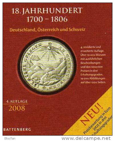 Historische Münzen Katalog 18.Jhdt. Deutschland 2008 Neu 50€ Bis 1800 Altdeutschland Habsburg Schweiz Battenberg Verlag - Sonstige & Ohne Zuordnung