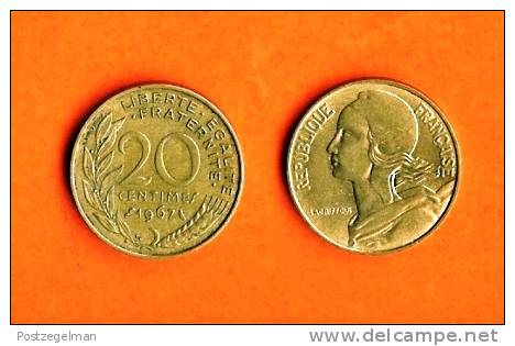 FRANCE 1962-1997 20 Centimes Alu Bronze Km930 - Other & Unclassified