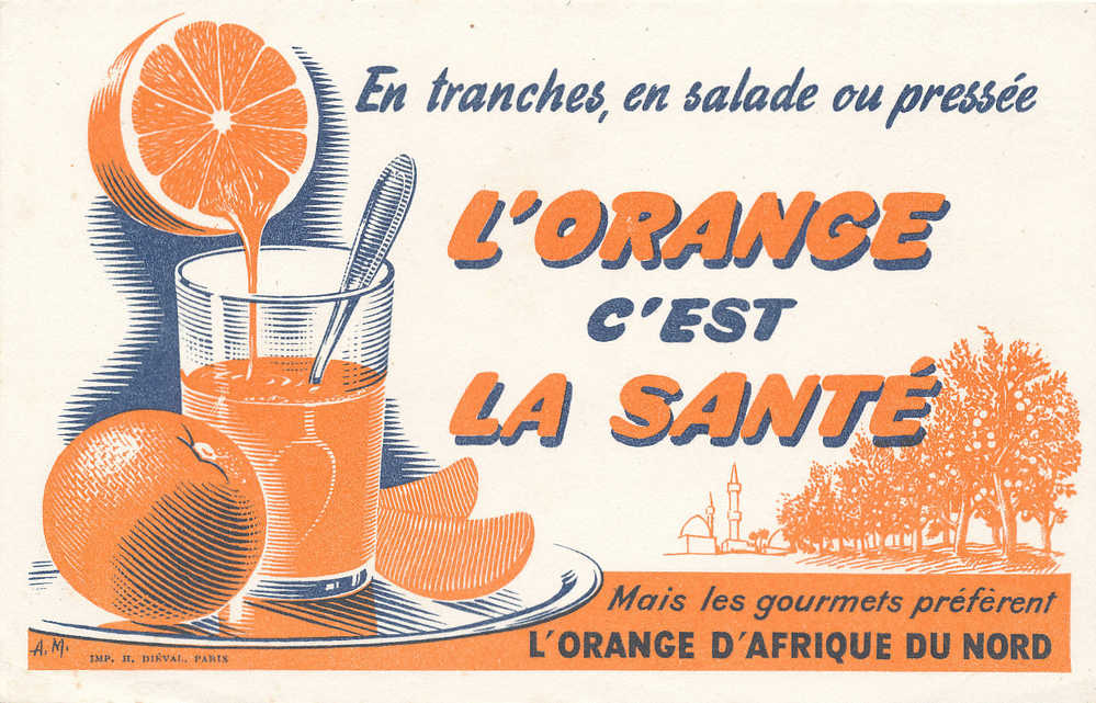 BU 300/ BUVARD   L'ORANGE  D'AFRIQUE DU NORD - Frisdrank