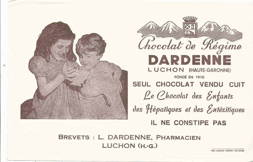 BU 333/ BUVARD    CHOCOLAT DARDENNE - Chocolat