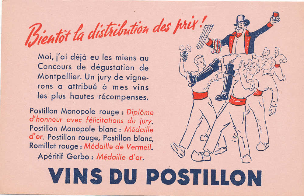 BU 353/ BUVARD     VINS DU POSTILLON - Drank & Bier