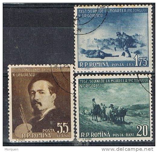 Rumania , Pintor Grigorescu, Serie Completa,  Yvert Num 1529-31 º - Used Stamps