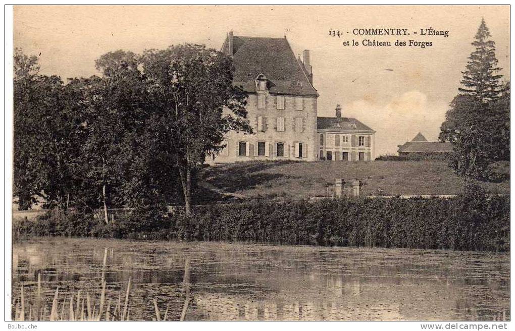 CPA De COMMENTRY - L'étang Et Le Château Des Forges - Commentry