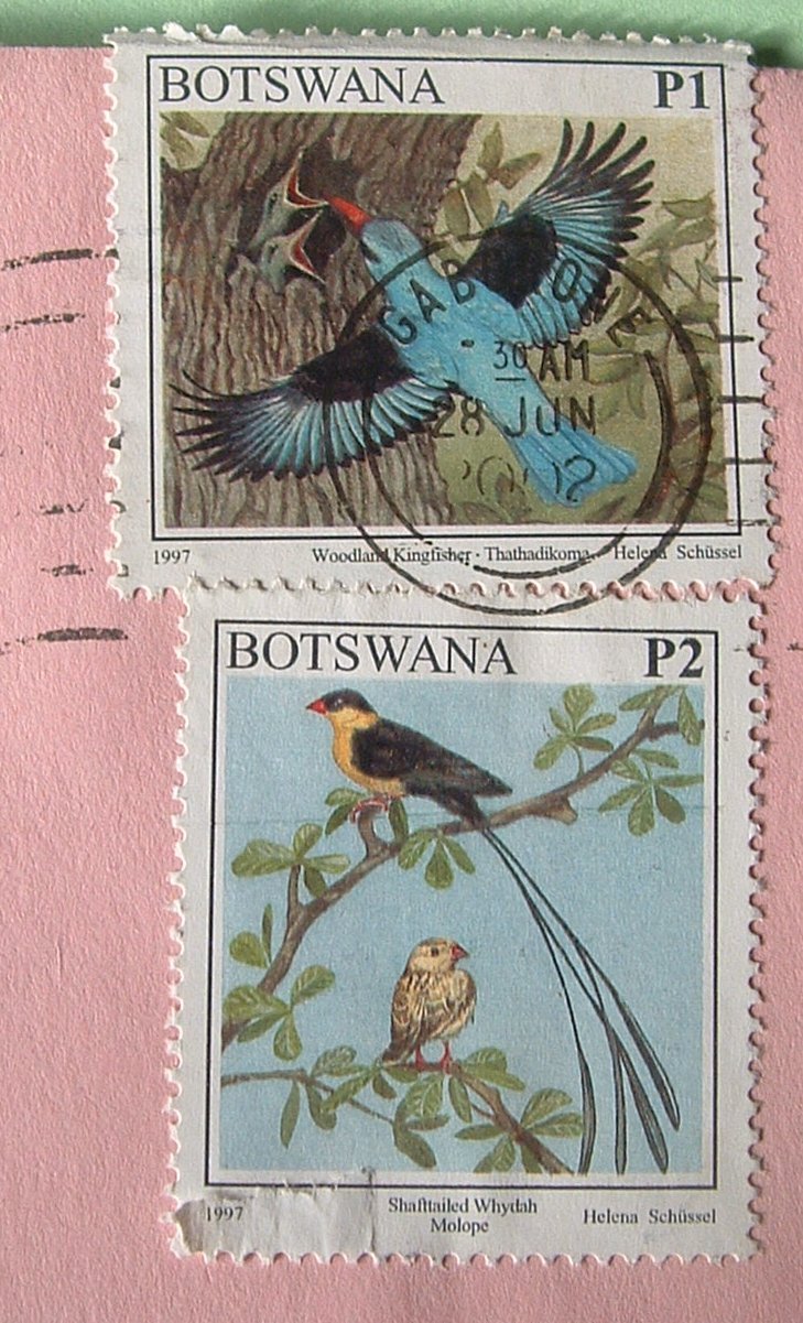 Botswana 2002 Cover To USA - Birds Kingfisher - Botswana (1966-...)