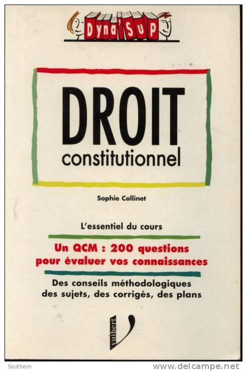 Vuibert Dyna´Sup 1995 Broché Sophie Collinet " Droit Constitutionnel " - 18+ Years Old