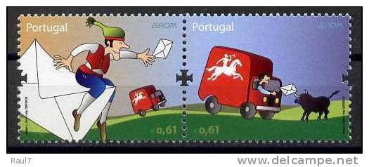 EUROPA-CEPT 2008-LA LETTRE // PORTUGAL  // 2V NEUFS *** , PAIRE DU BF .... MNH PAIR FROM S/SHEET - 2008