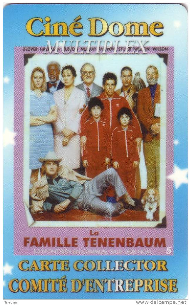 FRANCE CINECARTE CINEDOME MULTIPLEX LA FAMILLE TENENBAUM NEUVE MINT SUPERBE - Cinécartes