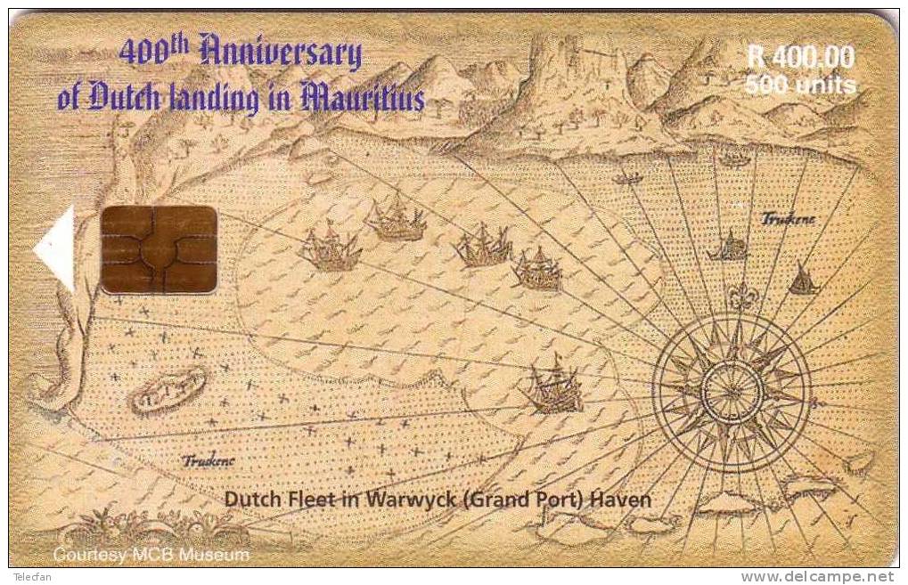 MAURICE MAURITIUS DUTCH LANDING 400TH ANNIVERSARY  UT 500 U SUPERBE RARE - Maurice