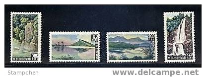 Taiwan 1961 Scenery Stamps Geology Rock Falls Waterfall Lake Mount Landscape - Nuevos