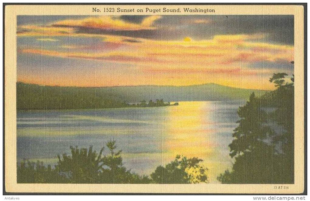 USA PC Sunset On Puget Sound, Washington - Washington DC