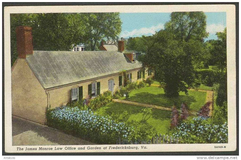 USA PC The James Monroe Law Office & Garden At Frederiksburg, Virginia - Autres & Non Classés