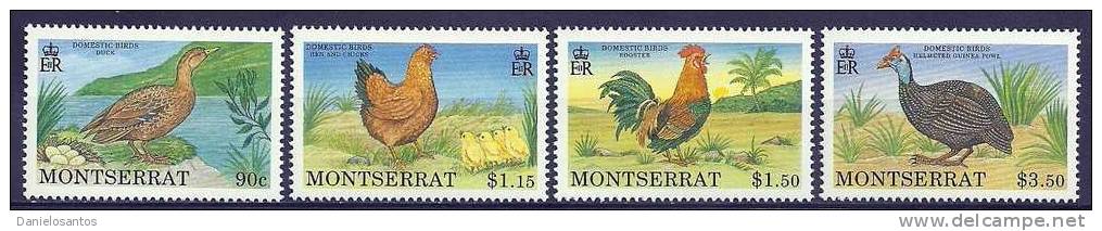 Montserrat 1991 Birds Oiseaux  Aves Domestic Birds Poultry Yard Aves Corral MNH - Galline & Gallinaceo