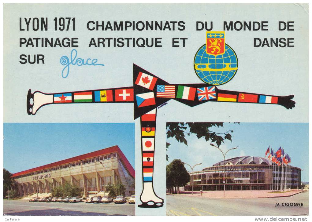 Lyon 1971,championnats Du Monde De Patinage Artistique Et Danse Sur Glace,palais Des Sports,patinoire - Figure Skating