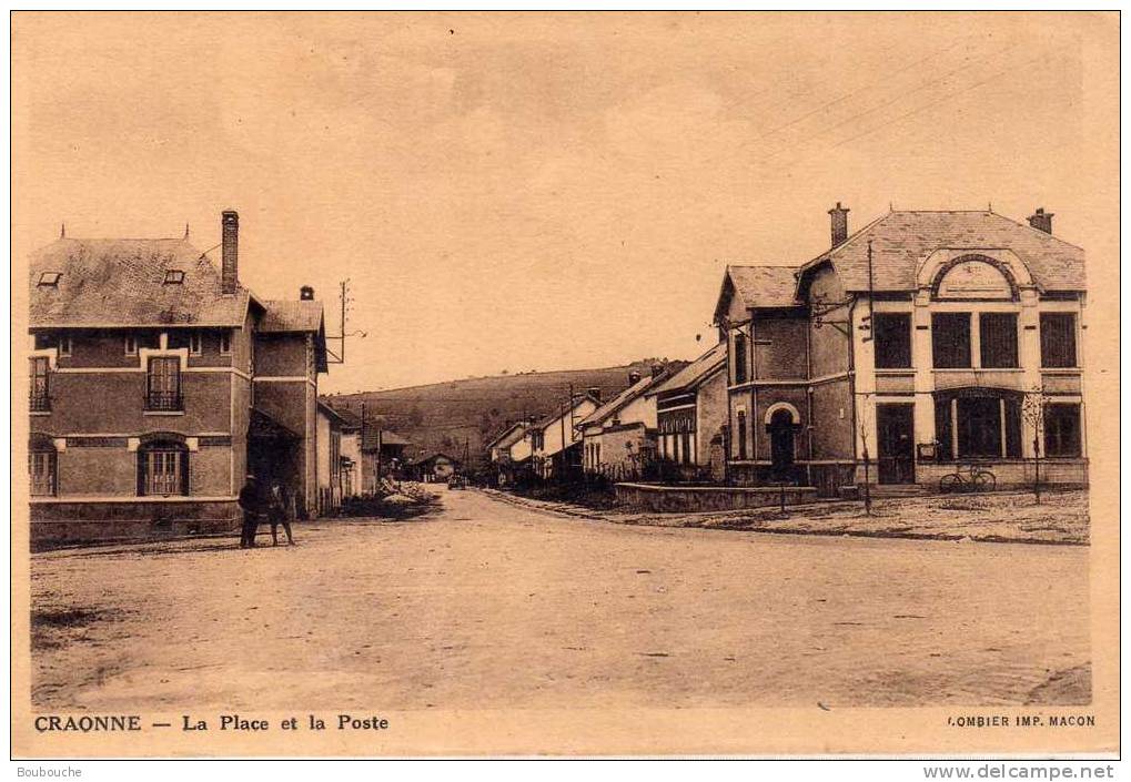 CPA De Craonne La Place Et La Poste - Craonne