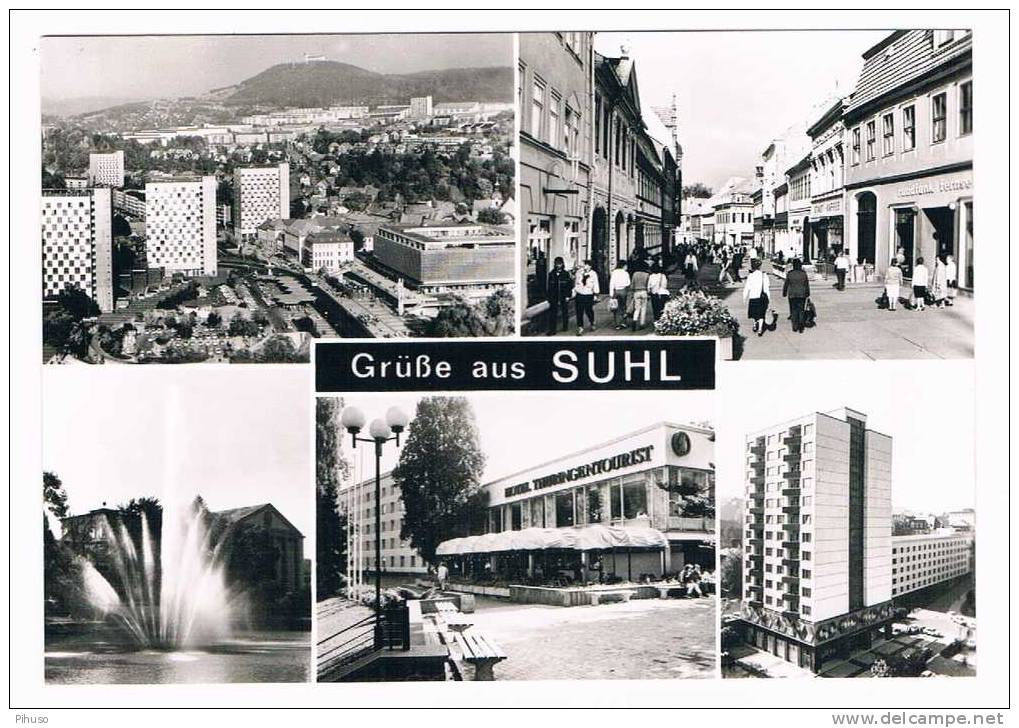 D720   SUHL :  Grusse Aus -5 Picture Postcard ( 1) - Suhl