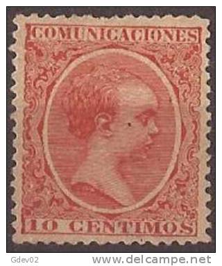 ES218-2715.Spain Espagne ALFONSO XIII 1889-1899 (Ed 218*) Con Charnela. CENTRADO DE LUJO. - Unused Stamps