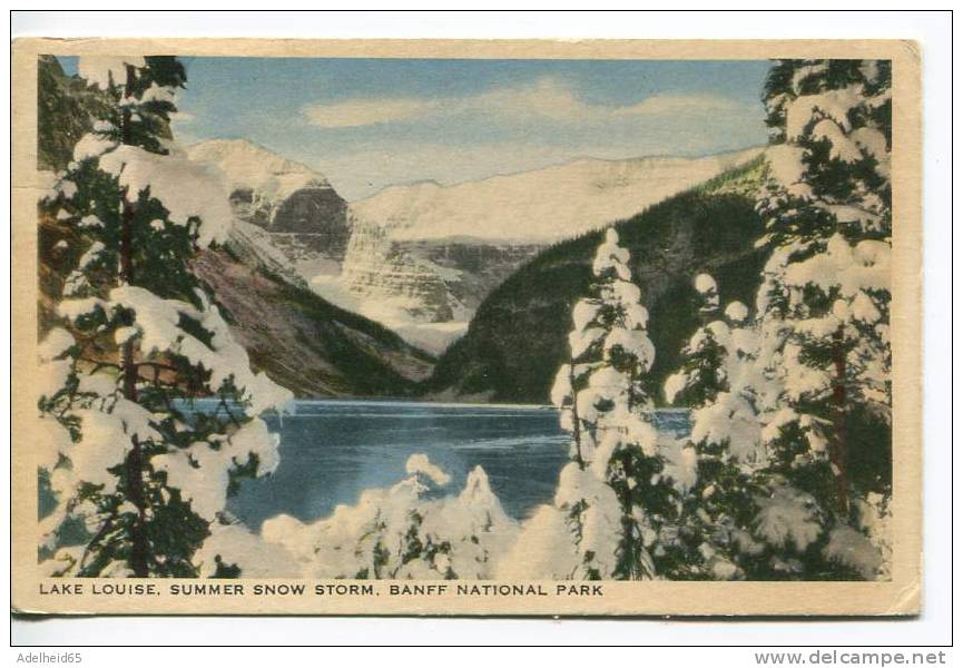 Lake Louise, Summer Snow Storm, Banff National Park 1952 To Staten Island - Lake Louise