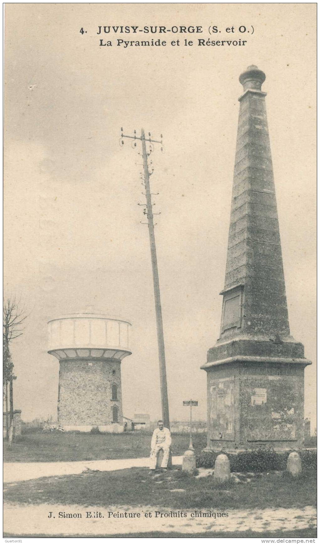 CPA (91)  JUVISY S/ ORGE  /  La Pyramide Et Le Réservoir - - Juvisy-sur-Orge