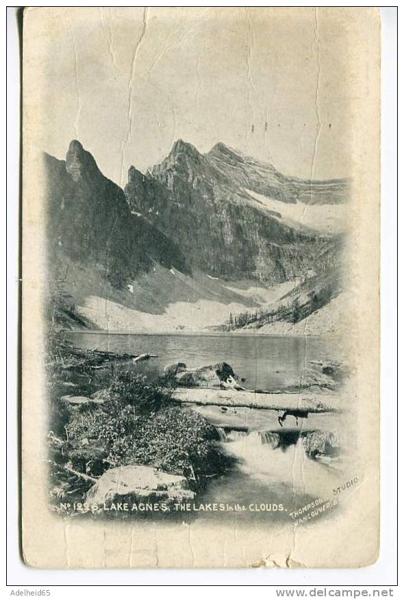 Lake Agnes, The Lakes In The Clouds Publ. Thompson Studio Vancouver, Red Cross Slogan On The Back, To Port Elgin - Sonstige & Ohne Zuordnung