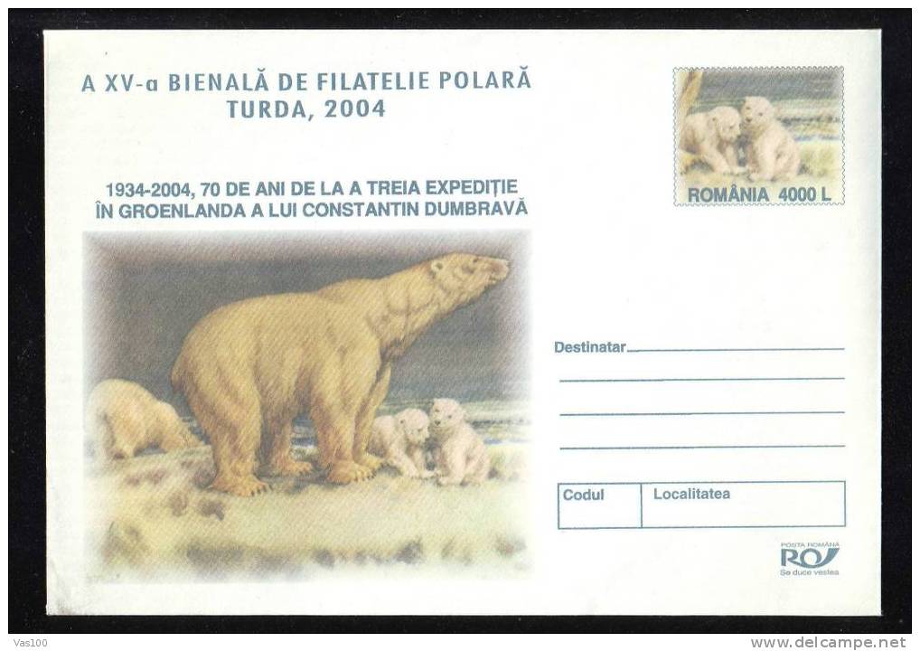 BEARS OURS 1 COVER STATIONERY 2004 ROMANIA - Bären
