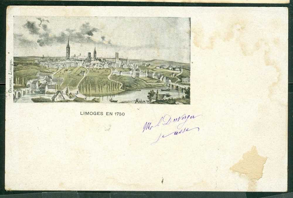 Limoges En 1750 - ( Aminci Important Sur Le Devant Voir Scan )   Dy153 - Limoges