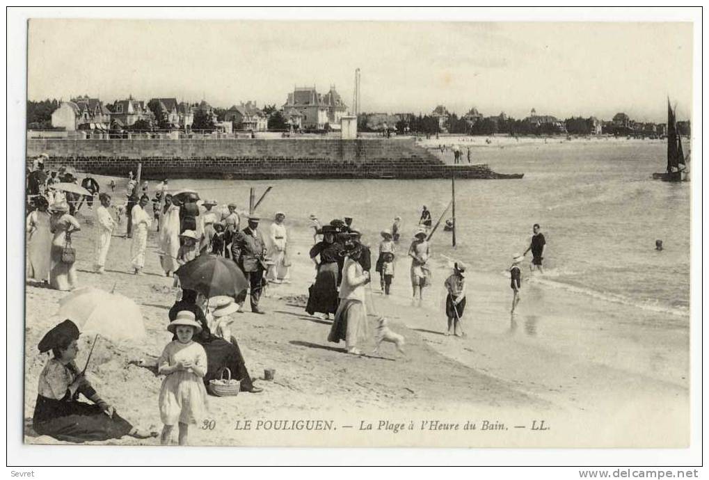 LE POULIGUEN  - La Plage Animée - Le Pouliguen