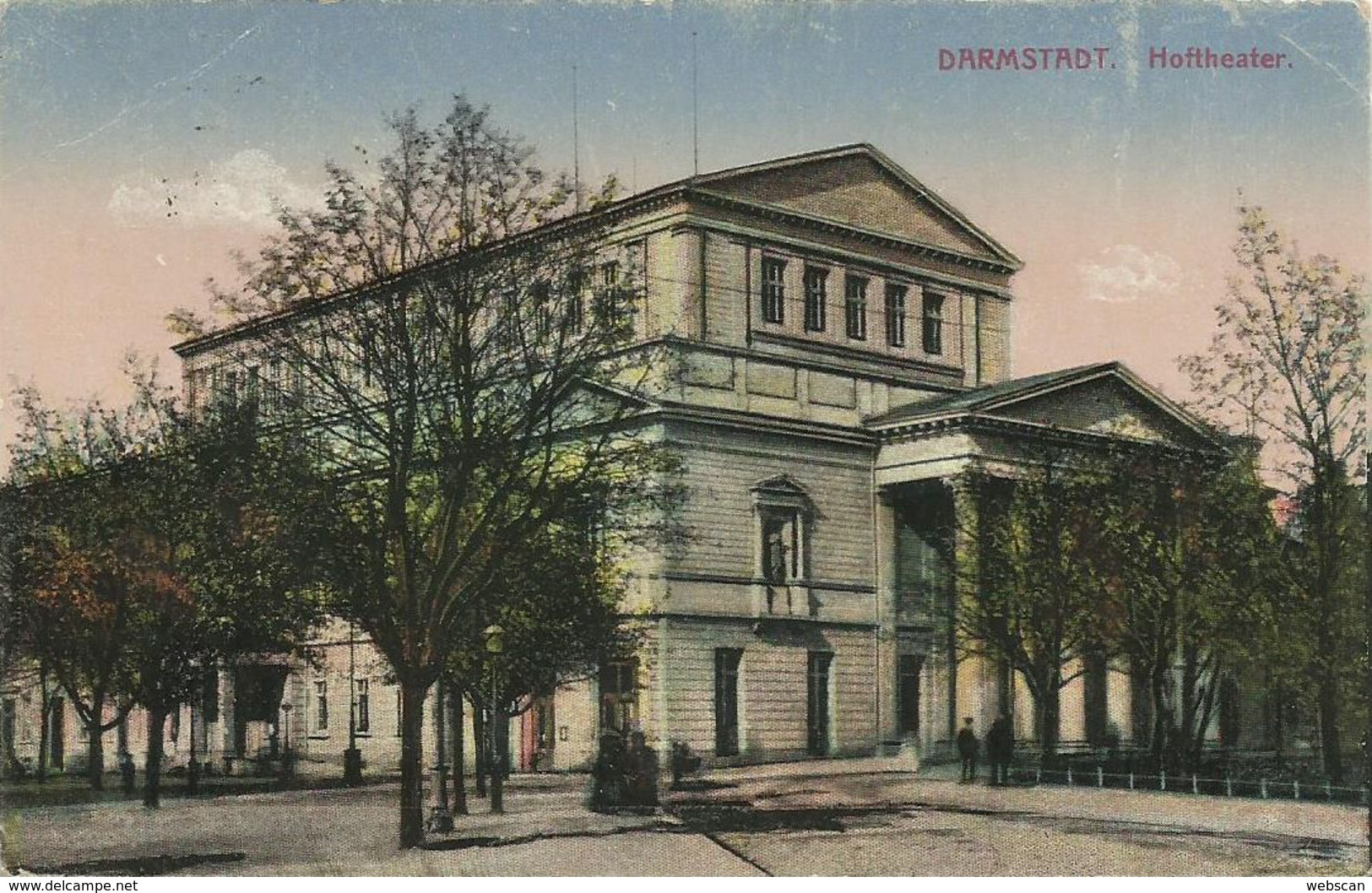 AK Darmstadt Hoftheater Color 1918 #07 - Darmstadt