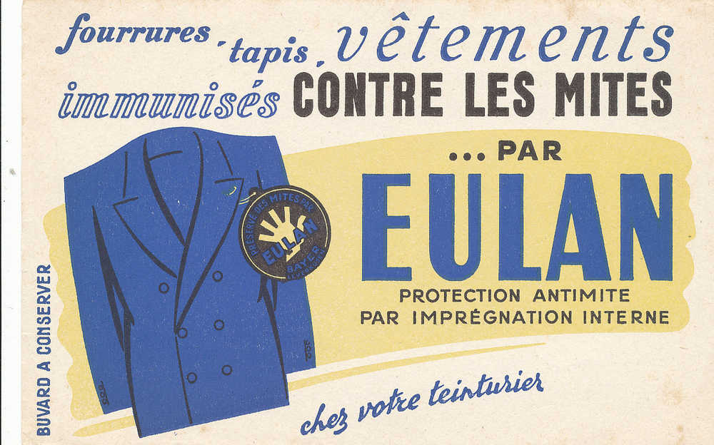 BU 427 / BUVARD    VETEMENTS CONTRE LES MITES   EULAN - Textile & Vestimentaire