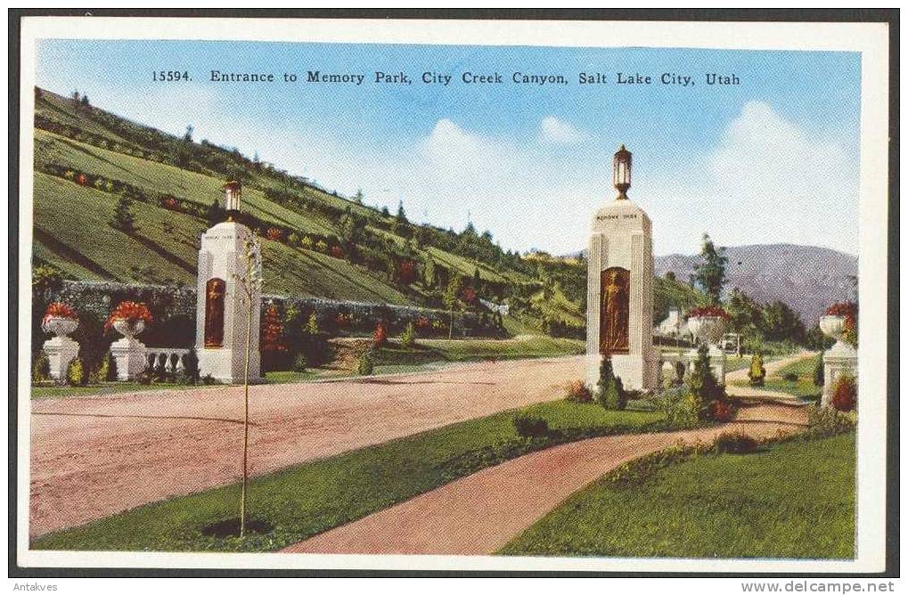 USA PC Entrance To Memory Park, City Creek Canyon, Salt Lake City, Utah - Autres & Non Classés