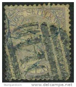 Straights Settlements #12 (SG #13) Used 6c Victoria From 1867-72 - Straits Settlements