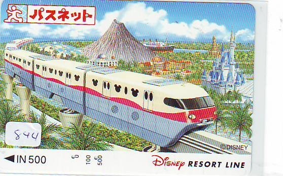 DISNEY Carte Prépayée Japon (844) DISNEY JAPAN * PREPAID CARD * TRAIN * DISNEY RESORT LINE - Disney