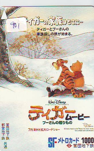 DISNEY Carte Prépayée Japon (901) DISNEY JAPAN * PREPAID CARD *  CINEMA * FILM * WINNIE THE POOH * - Disney