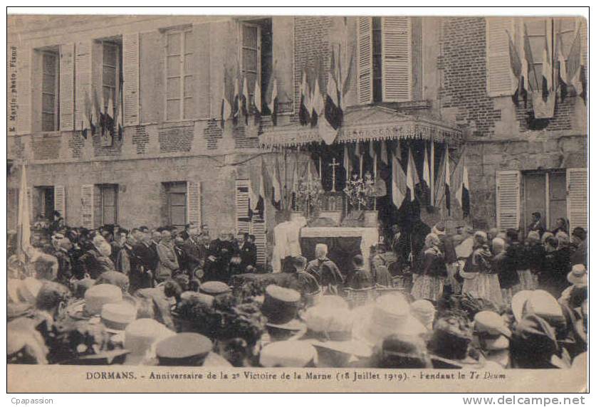 DORMANS -Anniversaire De La Victoire -18.7.1919 -cpa Animée - Dormans