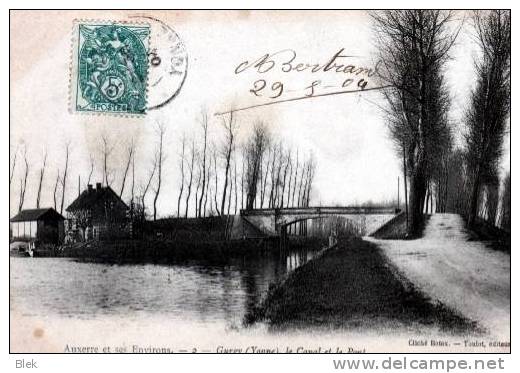 89. Yonne : Gurgy .le Canal Et Le Pont . - Gurgy
