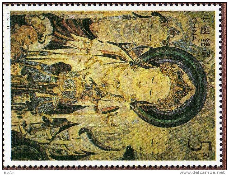 Malerei In Den Magao Grotten 1992 China 2444 Plus Block 61 ** 7€ Guanyin Göttin Der Barmherzigkeit Bloc Sheet From Asia - Archeologia
