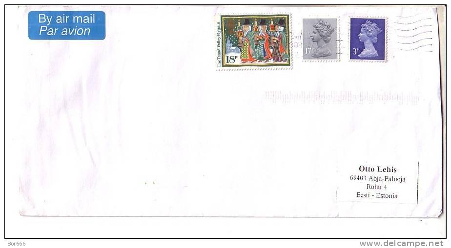 GOOD GB Postal Cover To ESTONIA 2002 - Good Stamped - Covers & Documents