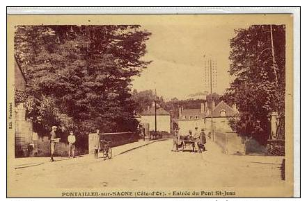 21.PONTAILLER SUR SAONE ENTREE DU PONT ST JEAN ANIME - Autres & Non Classés