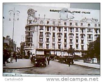 ROUMANIE BUCAREST BUCARESTI BUKAREST - Hôtel Athène Palace TRE ANIME AUTO CAR V1926  CU18642  Pieghina - Romania