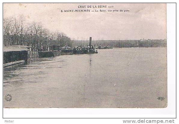 PENICHE - SAINT MAMMES - Crue De La Seine 1910 - Péniches