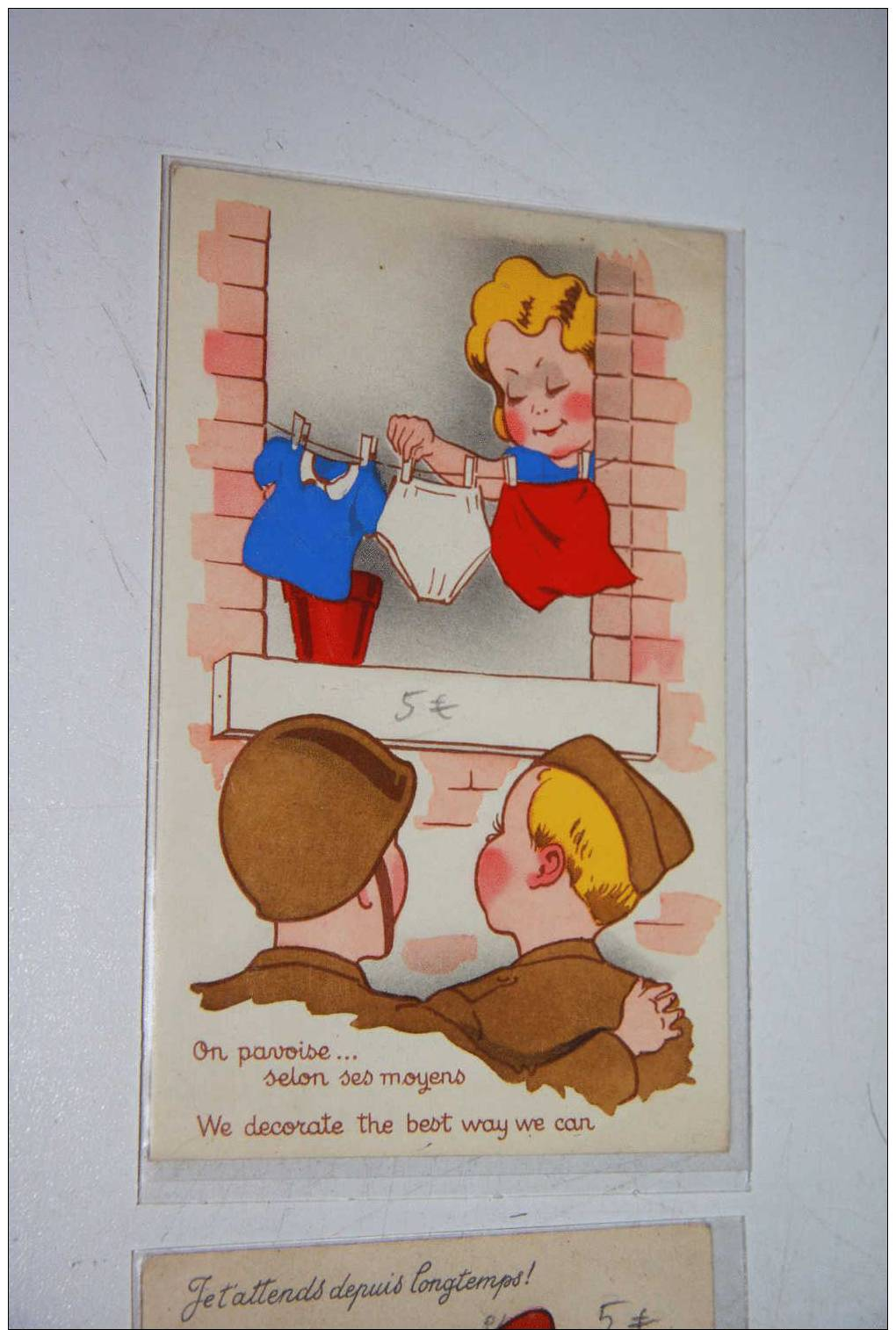 Collection "  LECLERC " Illustration - ENFANTS - MILITARIA - WWII - On Pavoise - Patriotique - Leclerc