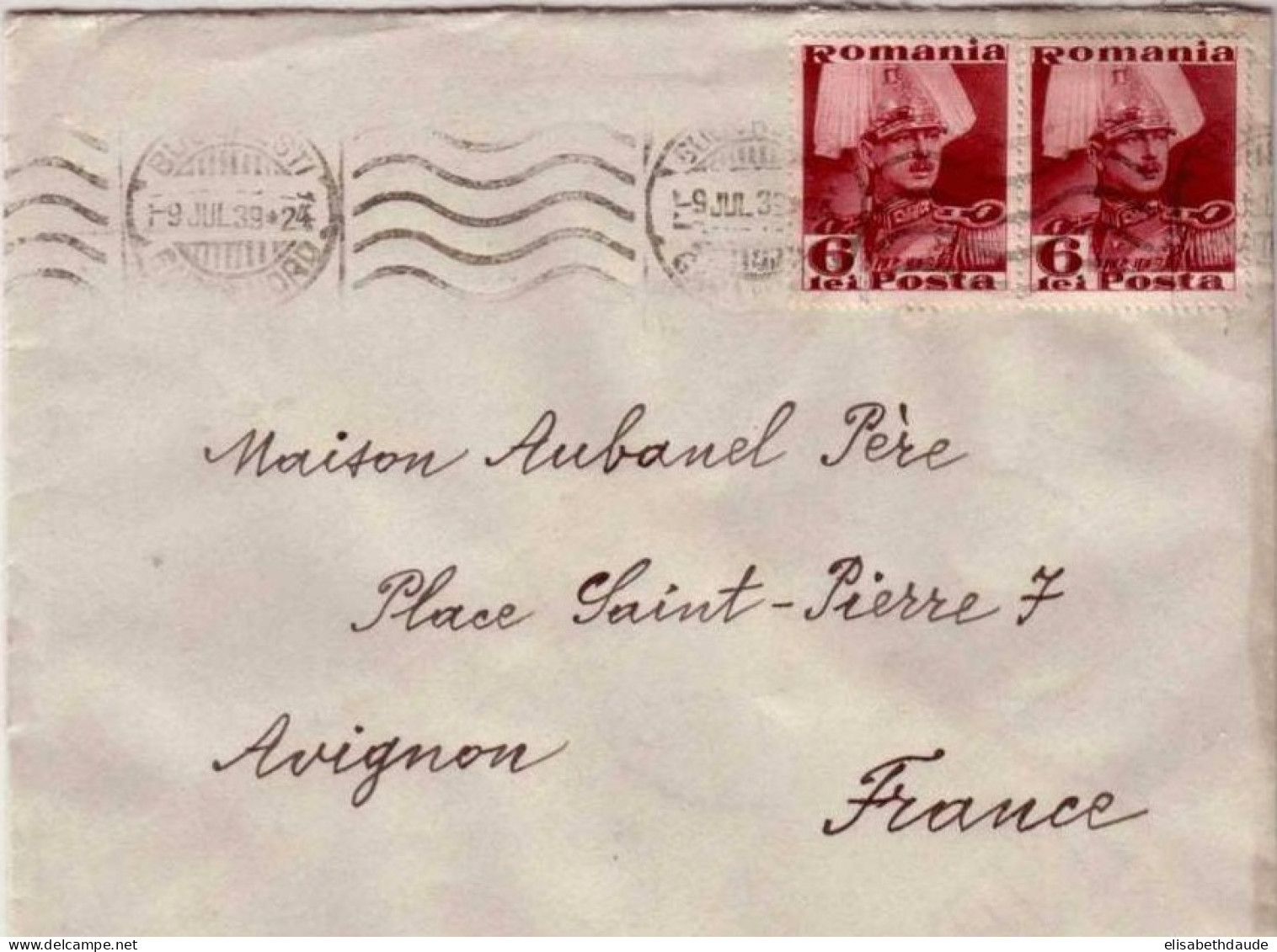 ROUMANIE - 1939 - LETTRE De BUCAREST  Pour AVIGNON (VAUCLUSE) - Lettres & Documents