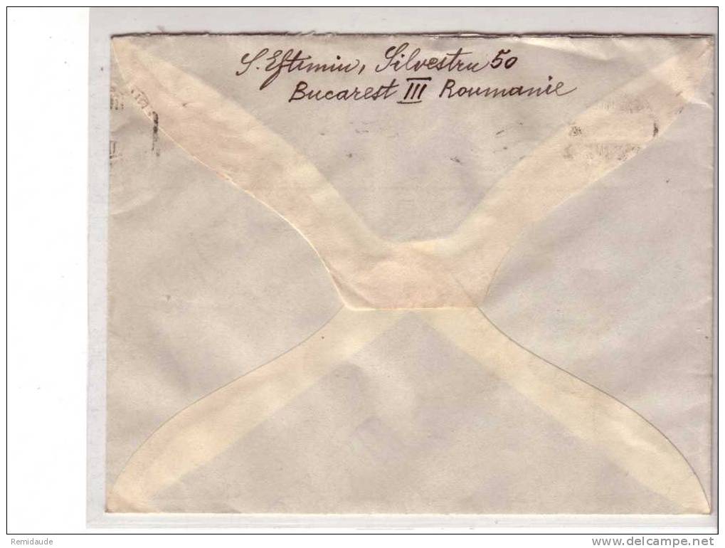 ROUMANIE - 1939 - LETTRE De BUCAREST  Pour AVIGNON (VAUCLUSE) - Covers & Documents