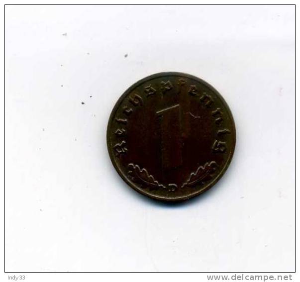 -ALLEMAGNE . 1 REICHSPFENNIG 1939 - 1 Reichspfennig