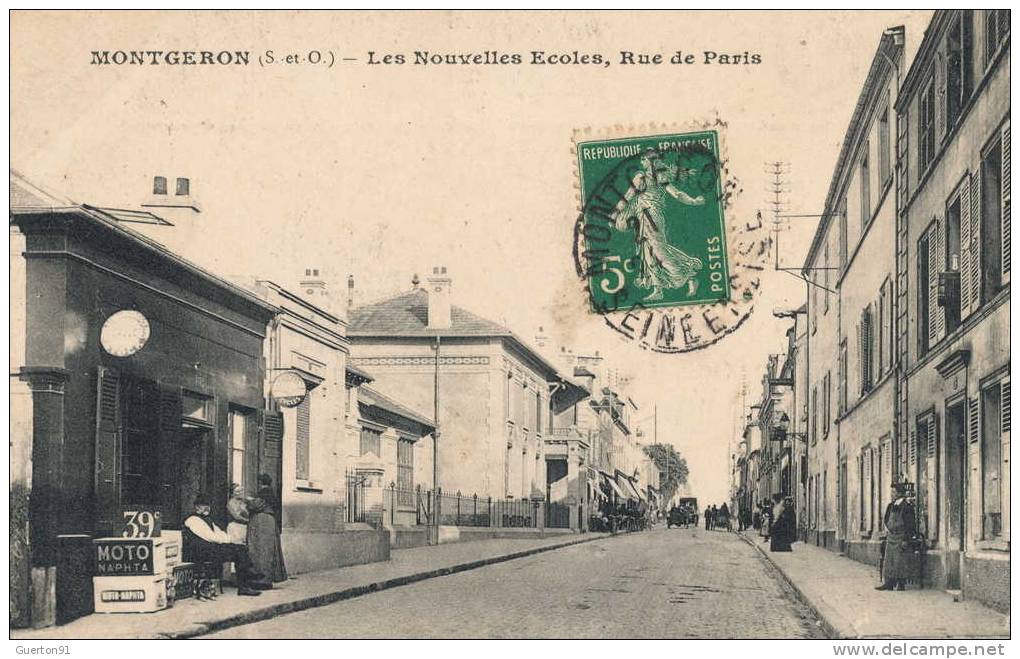 CPA (91)  MONTGERON   /  Les Nouvelles Ecoles, Rue De Paris - - Montgeron