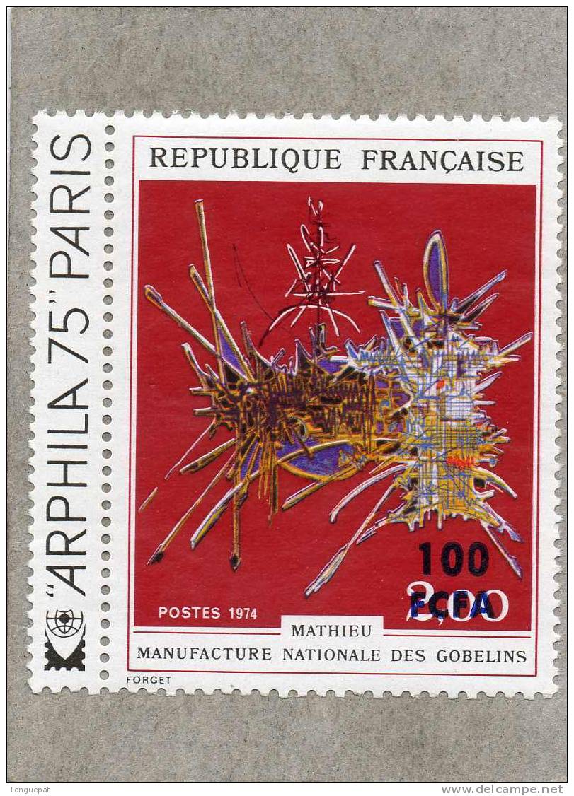 Réunion : Timbre De 1974  De France : Tableau De Mathieu - Unused Stamps