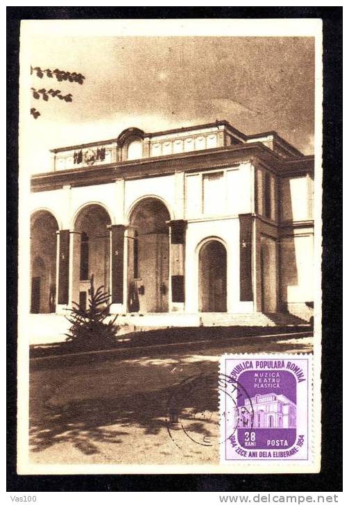 MAXI CARD MAXIMUM CARD, THEATRE BUCHAREST 1971  ROMANIA. - Teatro