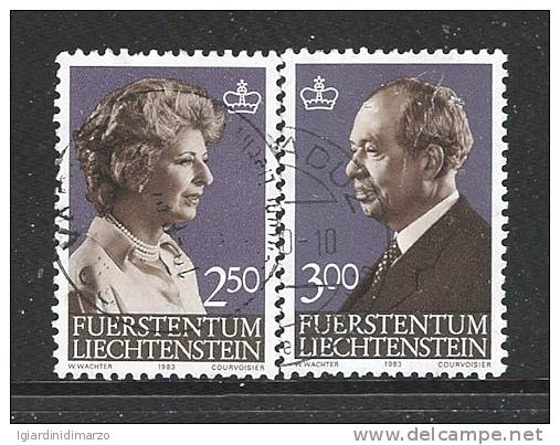 LIECHTENSTEIN - 1983 - Serie Di 2 Valori Usati Con Effigi Dei Principi Regnanti - In Buone Condizioni. - Usati