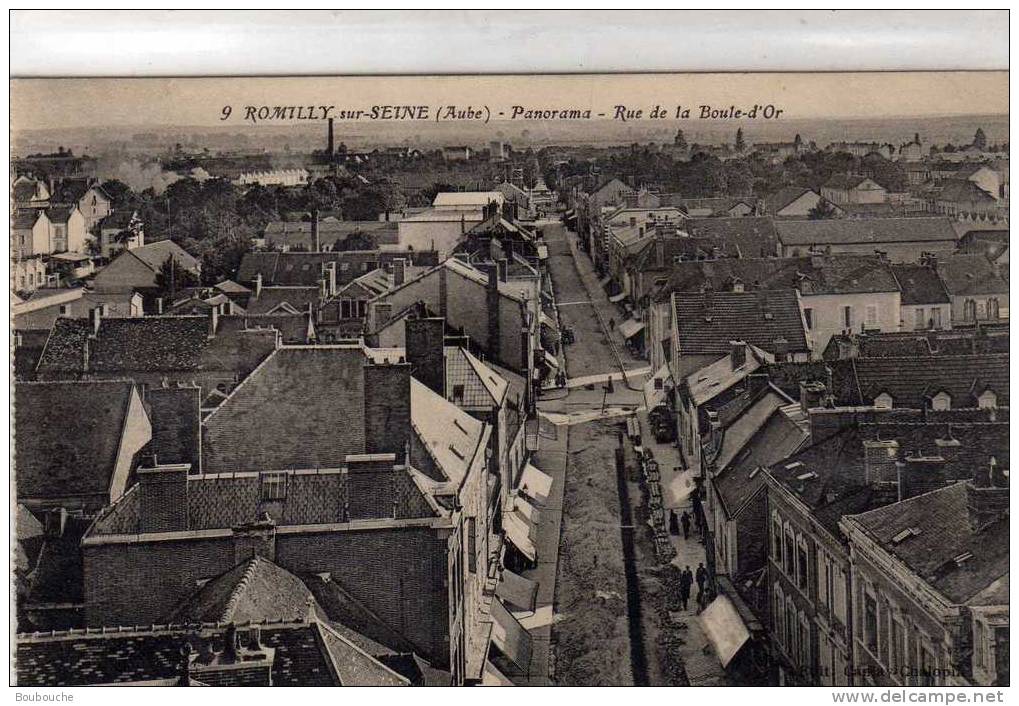 CPA De ROMILLY SUR SEINE - Panorama Rue De La Boule D'or - Carte N° 9 - Romilly-sur-Seine
