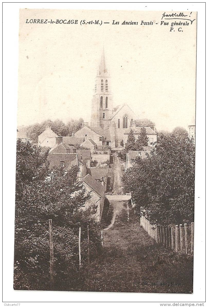 Lorrez-le-Boccage-Preaux (77) : Vue Générale Des Anciens Fossés, Chemin Menant à L'église Env 1920. - Lorrez Le Bocage Preaux
