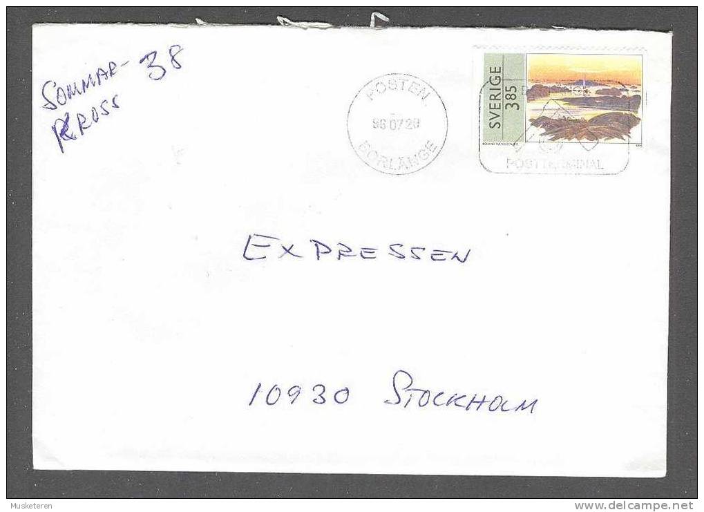 Sweden Deluxe POSTEN BORLÄNGE Posterminal Cancel Cover 1996 To Stockholm - Briefe U. Dokumente